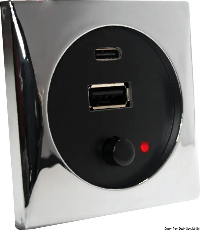 Offerta Del Giorno Presa USB cromata 5 V