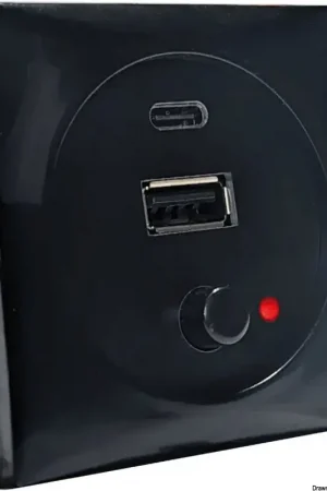 A Buon Prezzo Presa USB nera 12/24 V
