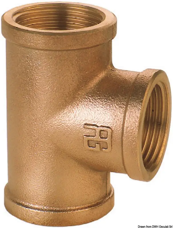 Raccordo a "T" in bronzo F-F-F da 3/8" Esclusivo