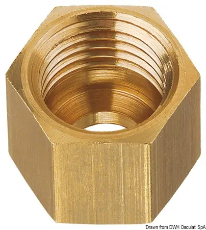 Dado in ottone tubo rame da 8 mm (blister 3 pz) Compra Adesso