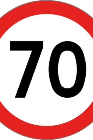 Subito Disponibile Segnale velocità omologato adesivo 70 Km/h