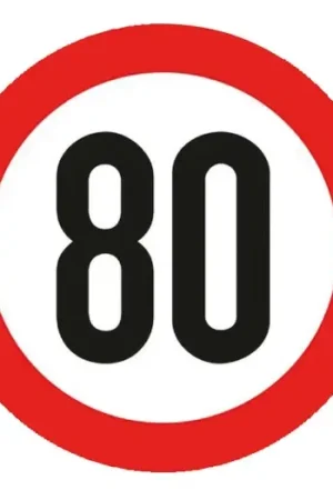Segnale velocità omologato adesivo 80 Km/h Scelto Dai Clienti
