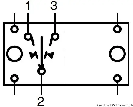 Interruttore (ON)-OFF-(ON) 2 lampadine 12 V Novità