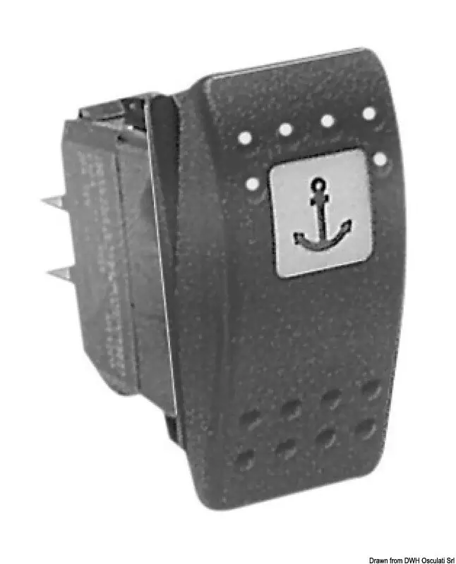 Interruttore (ON)-OFF-(ON) 2 LED 24 V Subito Disponibile