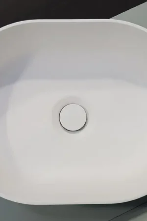 Lavello semiovale in Ocritech bianco 350x260 Consegna Rapida
