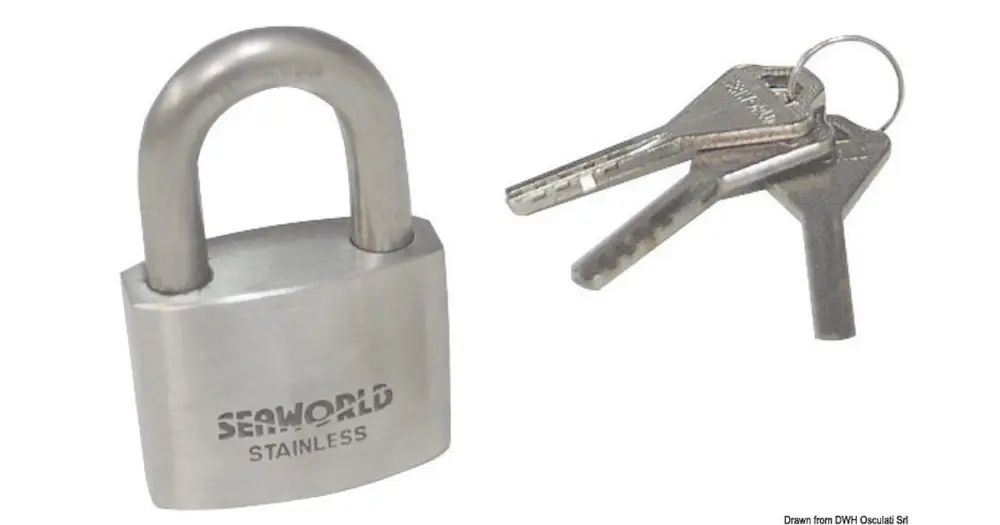 Ultimissimo Modello Lucchetto inox arco 50 mm
