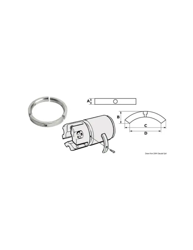 Anodo in zinco per eliche Sail Drive e Folding Prop, kit 3 pezzi Direttamente Dal Produttore