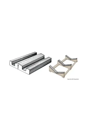 Economico Tessilmare profilo protezione invasatura PVC grigio, 73x16 mm, rotolo 24 m