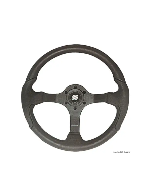 Reso Gratuito Ultraflex Nisida volante Ø 350 mm, corona e razze nere