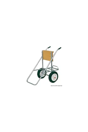 Cavalletto portamotore fuoribordo Super, inox, ruote 4x8", fino 150 HP Offerta Speciale