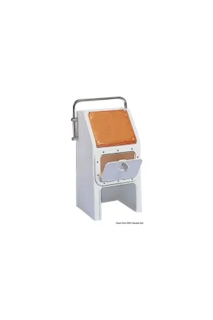 Plancia di guida VTR con inserti mogano e corrimano inox, 40x44 cm Offerta Lampo