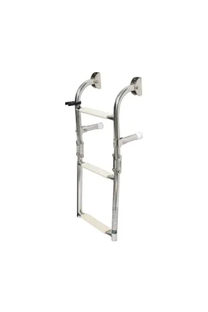 Offerta Limitata Scaletta pieghevole in inox con gradini ovalizzati antiscivolo per poppa
