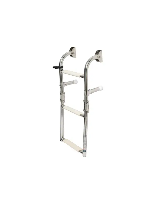 Offerta Limitata Scaletta pieghevole in inox con gradini ovalizzati antiscivolo per poppa