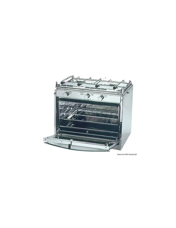 Offerta Del Giorno Techimpex Marinertwo, cucina a gas 2 fuochi con forno, 500 mm