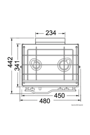 A Buon Prezzo Techimpex Classic, cucina a gas 2 fuochi con forno, 450 mm