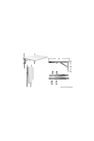 Bracci supporto abbattibili Osculati per tavoli ARC, inox 316, Ø 22-30 mm Pagamento Sicuro
