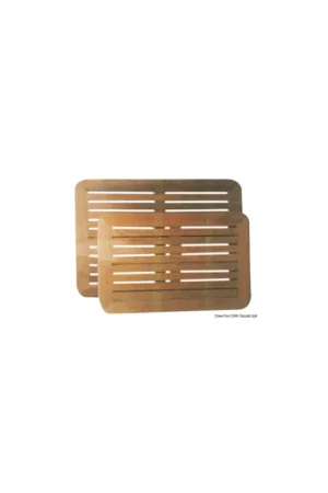 Professionale ARC piano tavolo in teak con doghe separate e bordi arrotondati