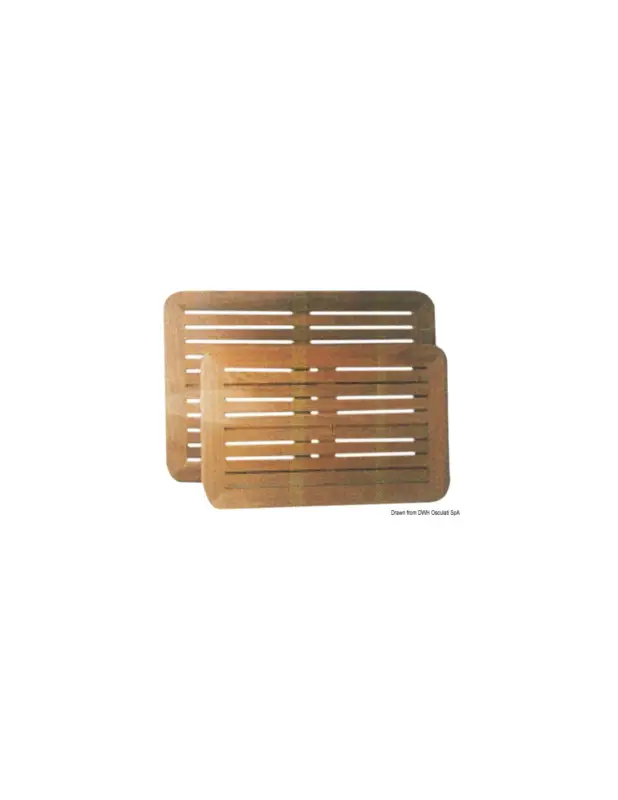 Professionale ARC piano tavolo in teak con doghe separate e bordi arrotondati