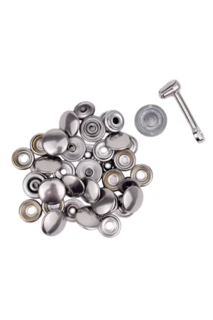 Saldi Kit 15 bottoni a pressione inox Ø 17 mm maschio + femmina