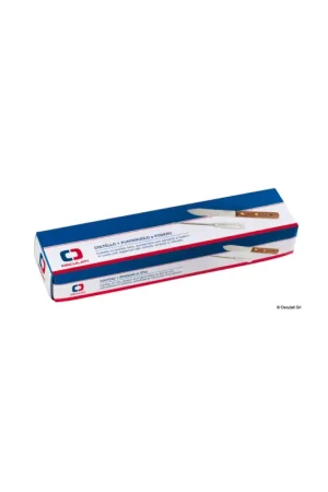 Coltello da marinaio inox lama 131 mm manico legno con punteruolo Bestseller