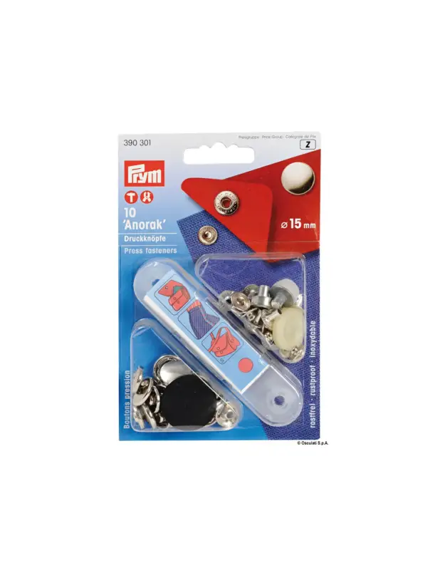 Compra Oggi Stesso Bottoni a pressione in ottone cromato Ø 15 mm, set 10 pezzi con attrezzo