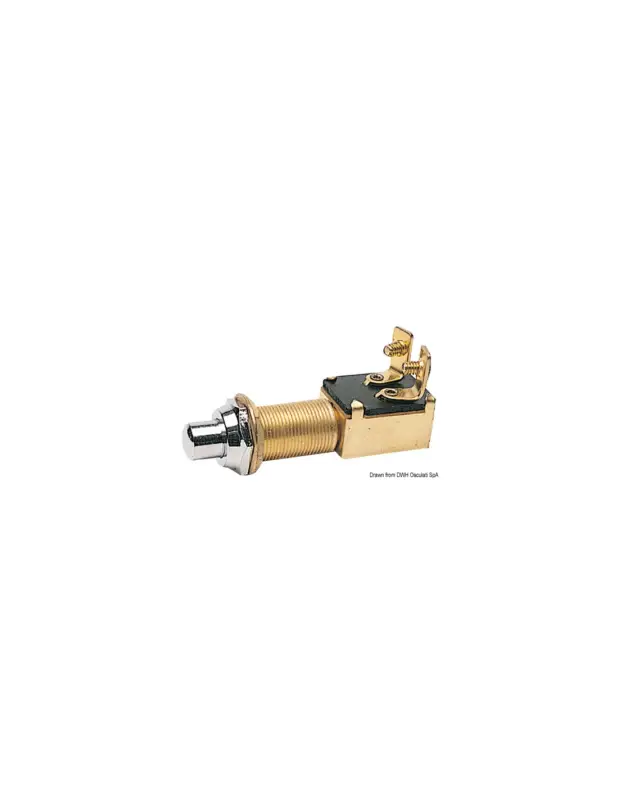 Offerta Pulsante Culver in ottone cromato con contatti argentati