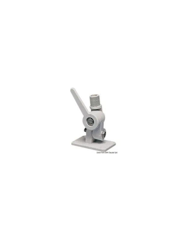 Base a snodo per antenna VHF e GPS, nylon bianco, bloccaggio a cremagliera Reso Gratuito