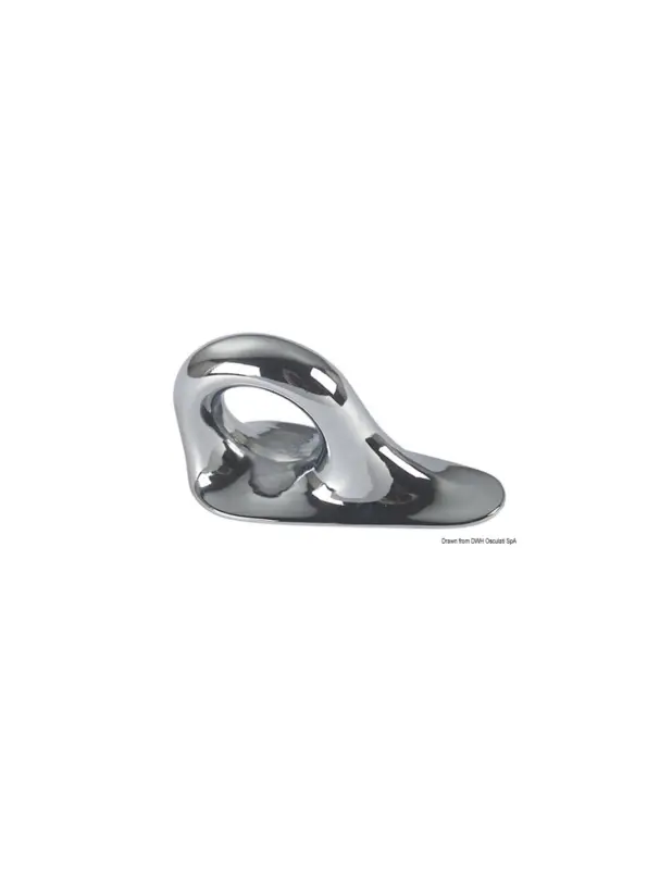 Scelto Dai Clienti Anellone di trazione e sospensione in bronzo cromato, base 100x43 mm