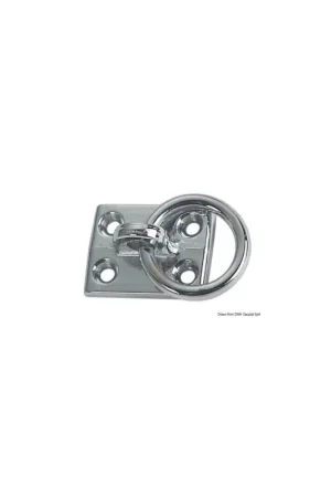 Prezzo Ridotto Anello snodato in bronzo cromato, piastrina 40x30 mm