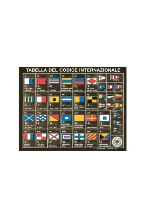 Tabella codice internazionale su tavoletta in compensato marino, 40x29 cm Subito Disponibile