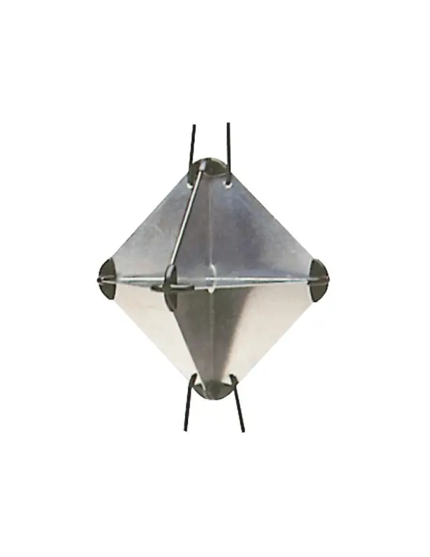 Professionale Riflettore radar pieghevole in alluminio anodizzato, 21x21x30 cm