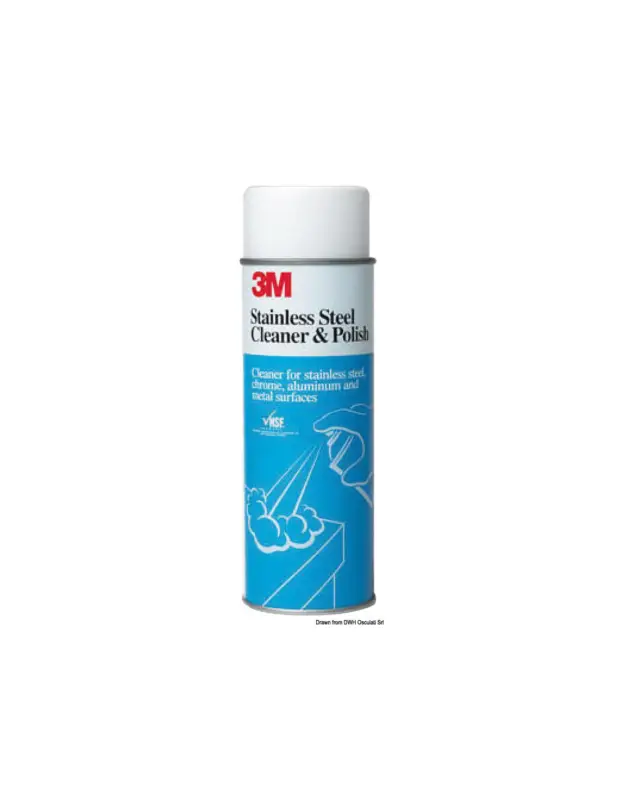 3M SSC pulitore spray per acciaio inox e superfici cromate, 600 g Professionale