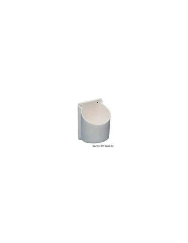 Compra Oggi Stesso Portabicchieri portalattine in PVC bianco, fissaggio a parete, Ø 72 mm