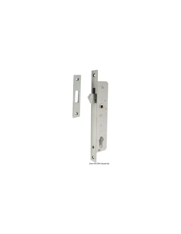 Serratura inox per porte scorrevoli con cilindro Yale e maniglia piatta Nuovo Arrivo