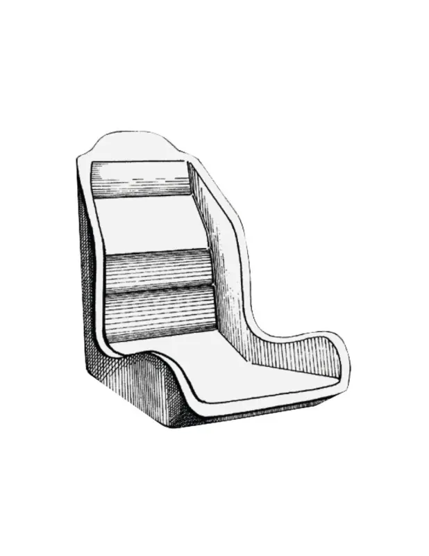 Scocca anatomica per sedile di pilotaggio, 660x610x508 mm Scelto Dai Clienti