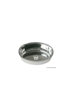 Ultime Pezzi Lavello ovale da incasso inox lucidato a specchio, 265x385 mm