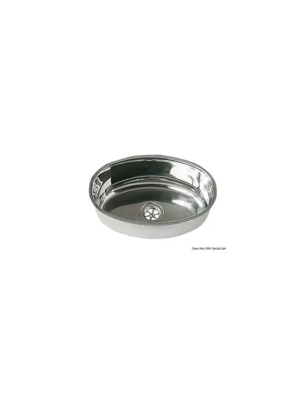 Ultime Pezzi Lavello ovale da incasso inox lucidato a specchio, 265x385 mm
