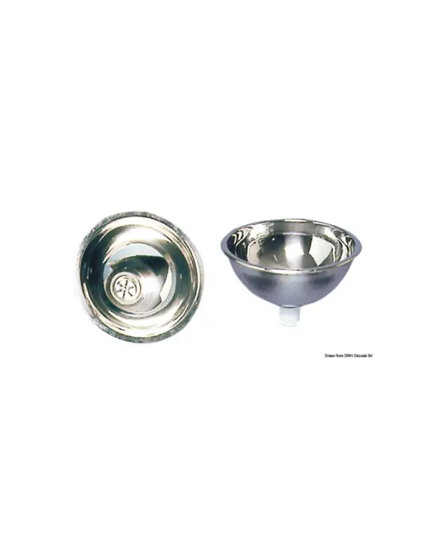 A Buon Prezzo Lavello semisferico da bagno in acciaio inox lucidato a specchio