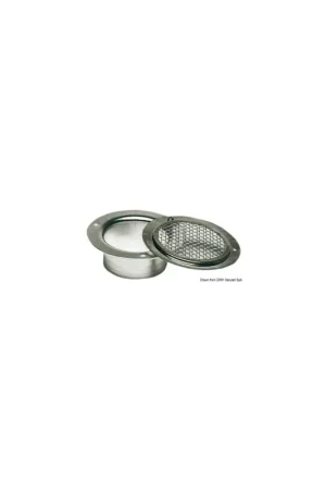 Solo Oggi Griglia entrata/uscita aria in acciaio inox con reticella e collo, Ø 58 mm