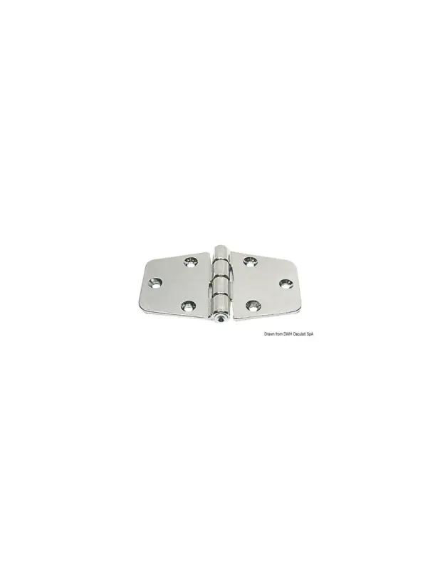 Economico Cerniera pressofusa ottone cromato 100x60 mm, perno 7 mm