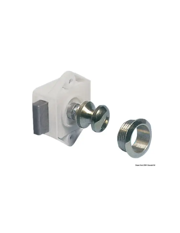 Miglior Prezzo Pomello per portello in nylon con ghiera in ottone cromato