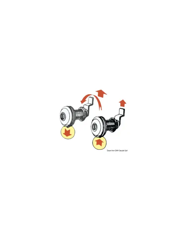 Saldi Serratura a cilindro ottone nichelato, Ø 16 mm, 3 astine intercambiabili