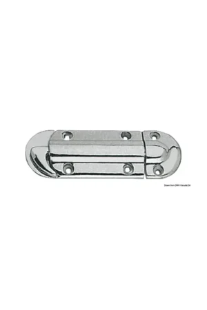 Fermaporta a molla in ottone cromato per plancetta, 120x40x12 mm Popolare