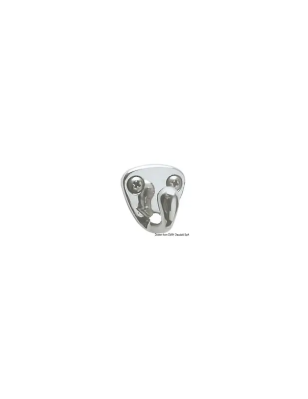 Gancio compatto Osculati AISI 316 lucidato a specchio, base 27x27 mm Prezzo Ridotto