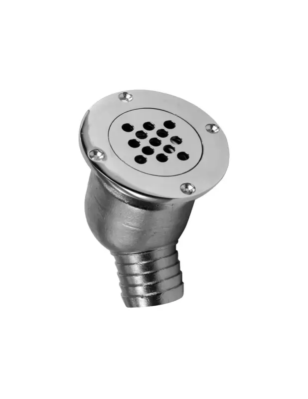 Scarico pozzetto 45° con valvola di non ritorno, inox 316, Ø92 mm Super Prezzo