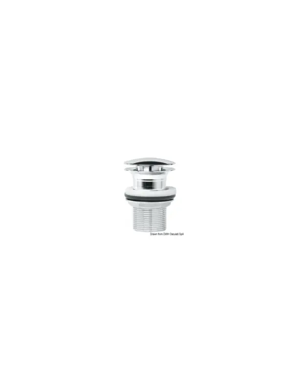 Piletta ottone cromato Push-Pull, filetto 1" 1/4, lunghezza 75 mm Offerta Lampo