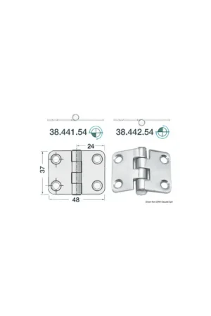 Affare Cerniera in acciaio inox 2 mm lucida con asse frenato modello nodo
