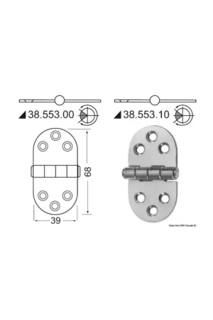 Super Prezzo Cerniera inox mezzo incasso