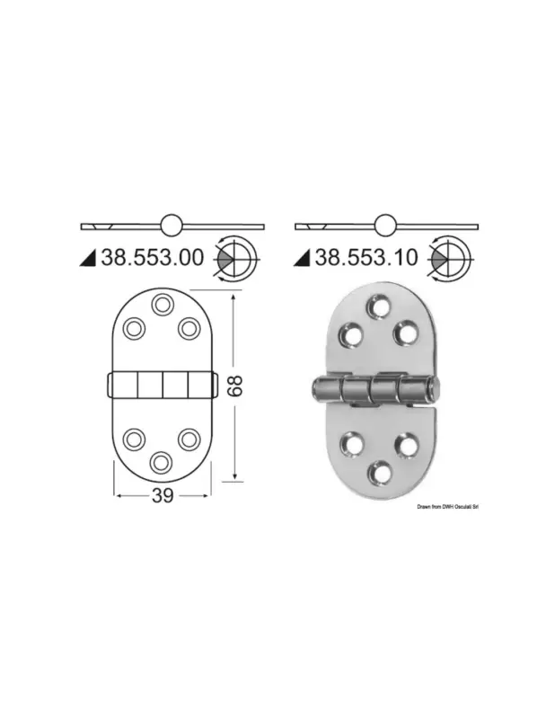 Super Prezzo Cerniera inox mezzo incasso