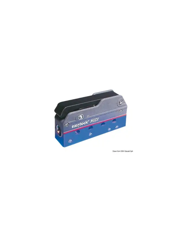 Subito Disponibile Stopper Clamcleat Easylock Midi singolo in policarbonato e acciaio inox